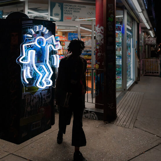 Keith Haring Dancing Man neon light
